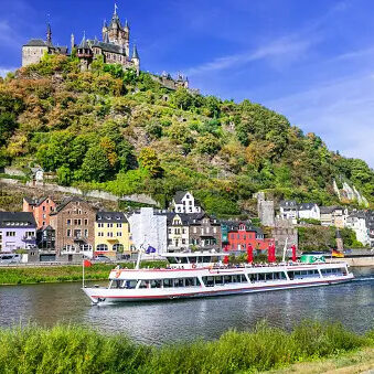 Beautiful medieval Cochem town over Rhein,Germany.